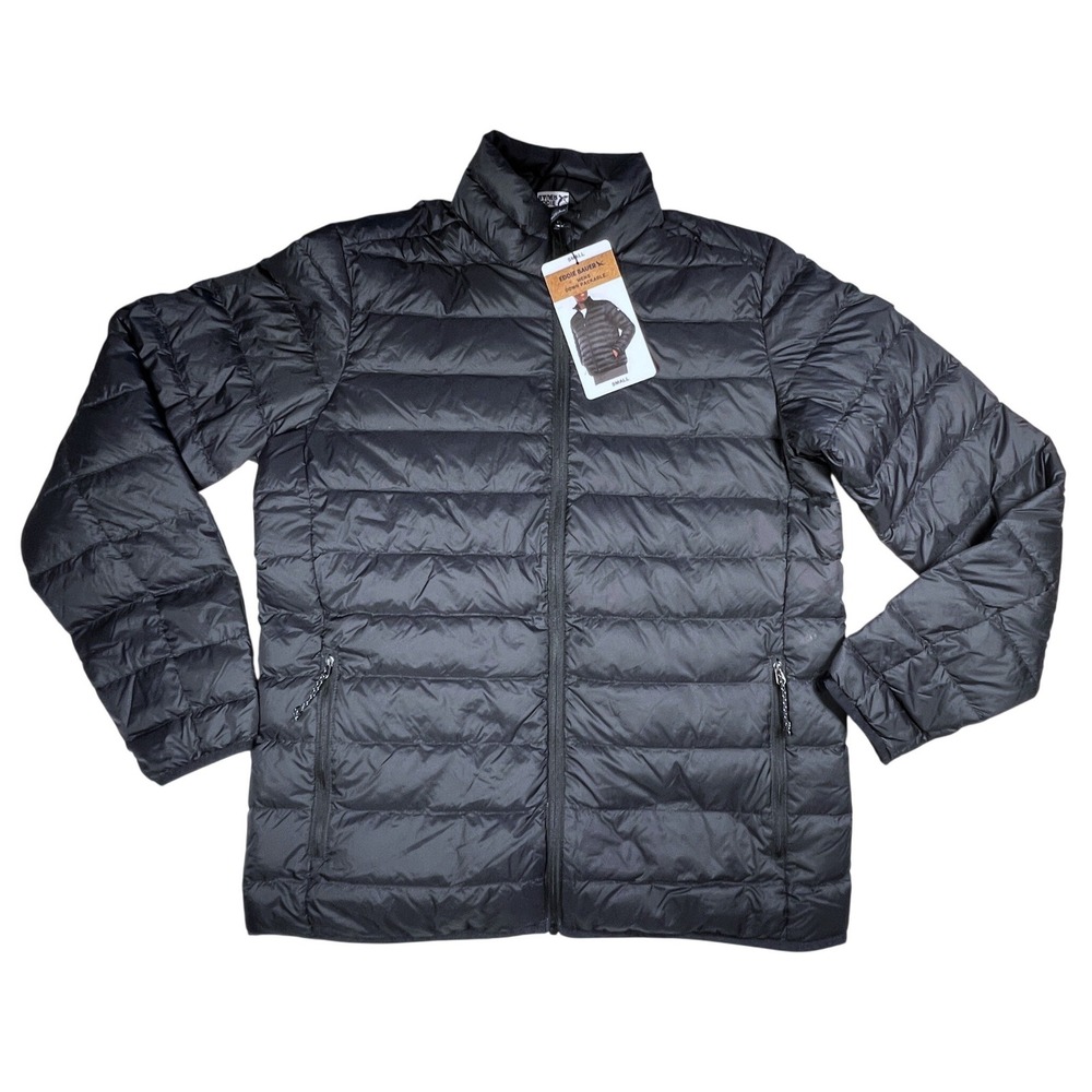 Eddie Bauer 650 Down Packable Jacket Men Small Black EB004779 Puffer Winter Coat
